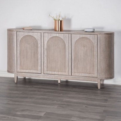Furniture Of America Sterling West Modern Engineered Wood, Solid Rubberwood, White Oak Veneer White Oak Server | FM39004AK-SV