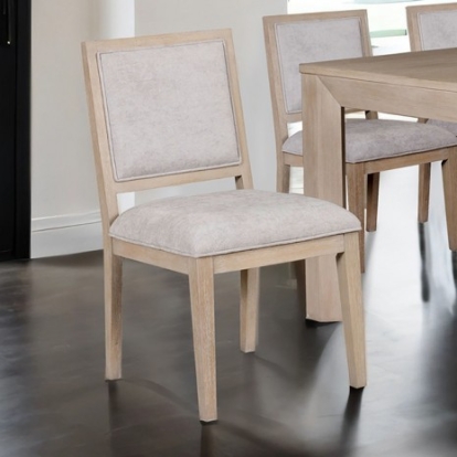 Furniture Of America Hatton Cross Modern Contemporary Engineered Wood, Rubberwood, White Oak Veneer Tawny Side Chair | FM39011NT-SC-2PK