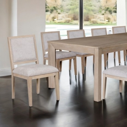 Furniture of America Hatton Cross Modern Contemporary Engineered with Wood Rubberwood White Oak Veneer Tawny Rect. Dining Table Model FM39011NT-T