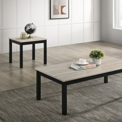 Furniture Of America Findlay Contemporary Engineered Wood, Paper, Rubberwood Light Gray 3 Pc. Table Set | FM42900LG-3PK
