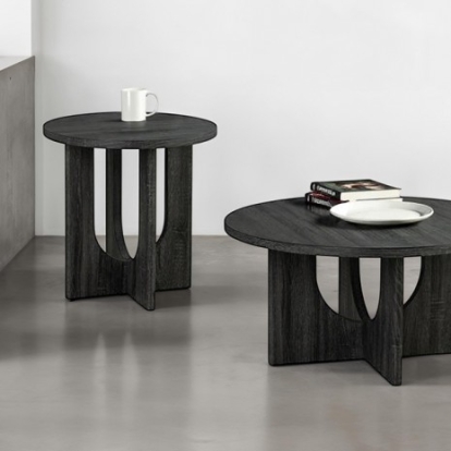 Furniture Of America Holen Contemporary Engineered Wood, Paper Veneer Gray 3 Pc. Table Set | FM44003GY-3PK-END TABLE