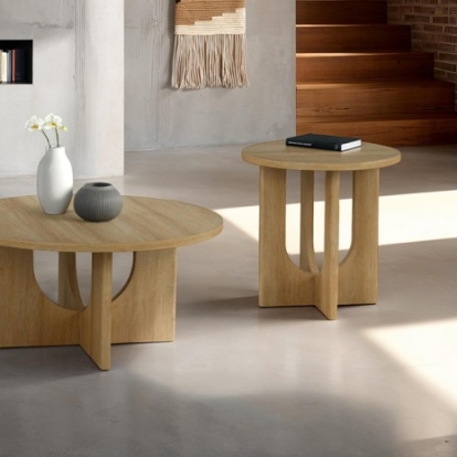 Furniture Of America Holen Contemporary Engineered Wood, Paper Veneer Natural 3 Pc. Table Set | FM44003NT-3PK-END TABLE
