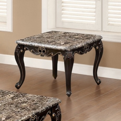 Furniture Of America Albacete Traditional Solid Wood, Wood Veneer, Others Dark Walnut End Table | FM45006BR-E