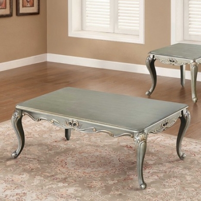 Furniture Of America Albacete Traditional Solid Wood, Wood Veneer, Others Champagne Coffee Table | FM45006CPN-C