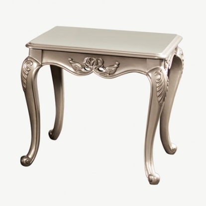 Furniture of America Albacete Traditional Solid with Wood Veneer Champagne End Table Model FM45006CPN-E