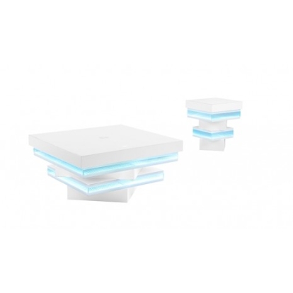 Furniture Of America Anwar Contemporary Engineered Wood White Square Cocktail Table | FM47009WH-C