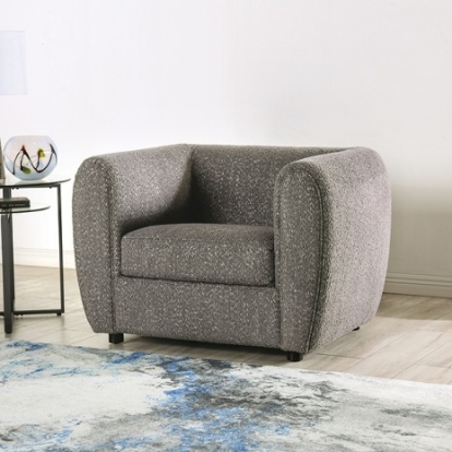 Furniture Of America Verdal Contemporary Boucle, Solid Wood, Others Charcoal Gray Chair | FM61001GY-CH