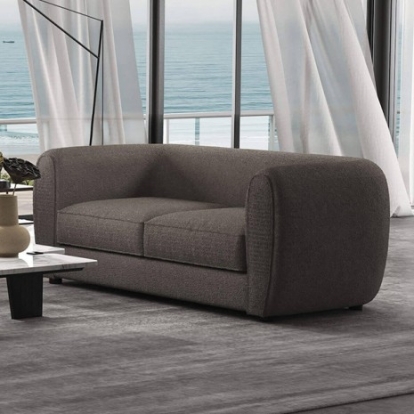Furniture of America Verdal Contemporary Boucle Solid with Wood Charcoal Gray Loveseat Model FM61001GY-LV