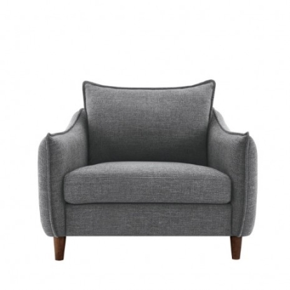 Furniture of America Vermon Contemporary Chenille Foam Solid with Wood Gray Chair Model FM61004GY-CH