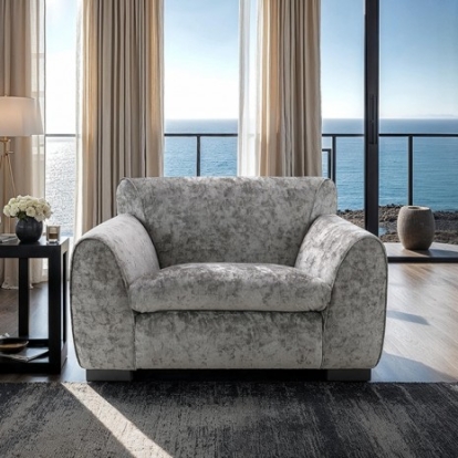 Furniture Of America Severo Contemporary Chenille, Foam, Solid Wood, Others Light Gray Chair | FM61005GY-CH