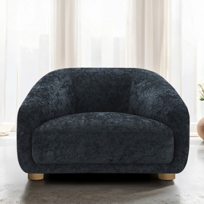 Furniture of America Kolvere Contemporary Chenille Foam Solid with Wood Black Chair Model FM61006BK-CH