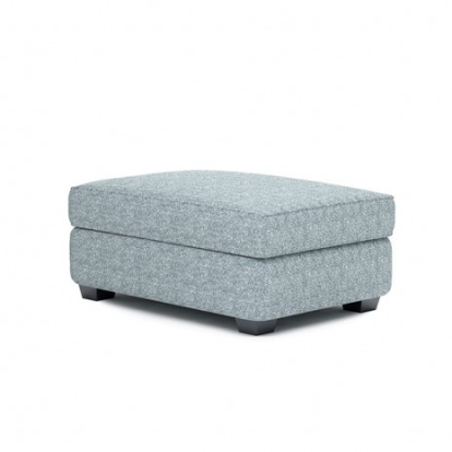 Furniture of America Queensbury Transitional Engineered with Wood Fabric Foam Solid with Wood Teal Ottoman Model FM61113TL-OT-PT
