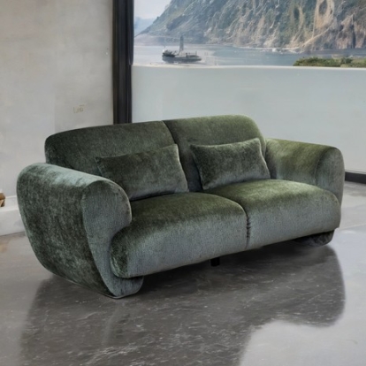 Furniture Of America Trevisan Contemporary Chenille, Foam, Solid Wood, Others Olive Green Loveseat | FM61114GR-LV