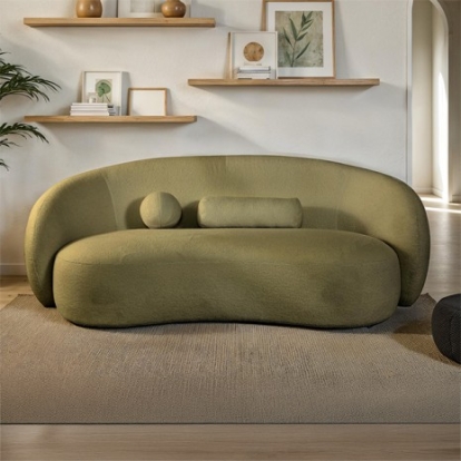Furniture Of America Brevik Contemporary Chenille, Foam, Solid Wood, Others Olive Green Sofa | FM61116GR-SF