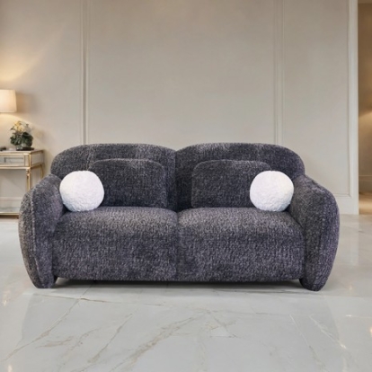 Furniture Of America Previti Contemporary Chenille, Foam, Solid Wood, Others Dark Gray Loveseat | FM61117DG-LV