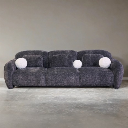 Furniture Of America Previti Contemporary Chenille, Foam, Solid Wood, Others Dark Gray Sofa | FM61117DG-SF