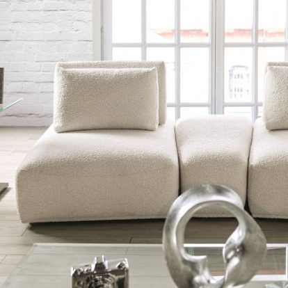 Furniture Of America Stavanger Contemporary Boucle, Solid Wood, Others Beige Curved 2-Seater W/ Ot | FM63001BG-D