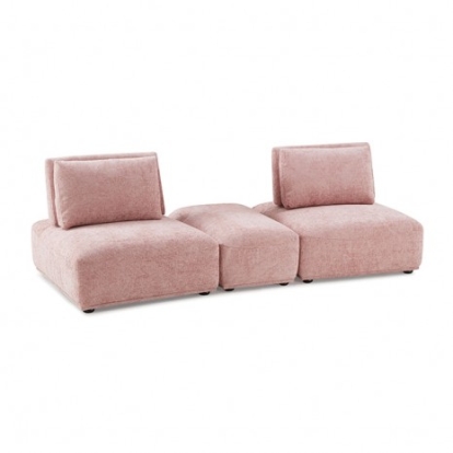 Furniture Of America Stavanger Contemporary Boucle, Solid Wood, Others Pink 2-Seater W/ Rect Ot | FM63001PK-E