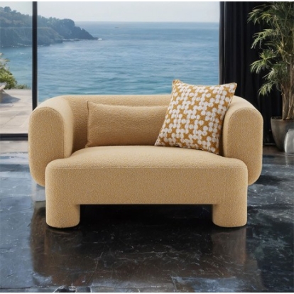 Furniture Of America Phedra Contemporary Fabric, Foam, Wood Yellow Oversized Chair | FM63011YL-CH