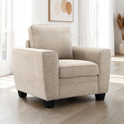Furniture Of America Enea Transitional Chenille, Faux Fur, Wood Taupe Chair | FM64009TP-CH