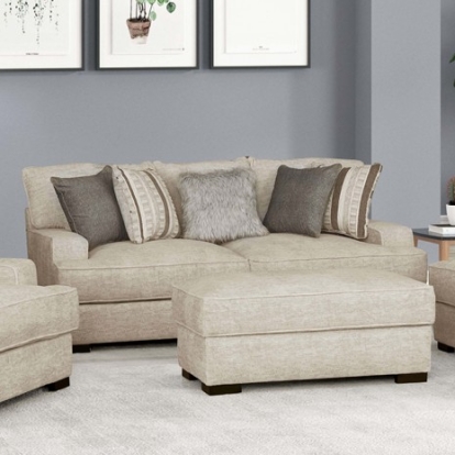 Furniture of America Ardenfold Contemporary Fabric Solid with Wood Beige Sofa Model FM64201BG-SF
