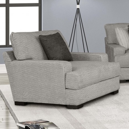Furniture of America Ardenfold Contemporary Fabric Solid with Wood Gray Chair Model FM64201GY-CH