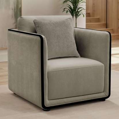 Furniture Of America Benilde Contemporary Chenille, Foam, Solid Wood Taupe Chair | FM67004TP-CH