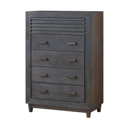 Furniture of America Griffin Transitional Solid Hardwood Charcoal Brown Chest Model FM7108DB-C
