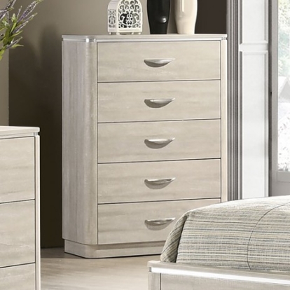 Furniture Of America Farsund Contemporary Engineered Wood, Solid Rubberwood, Paper Veneer Dusty Gray Chest | FM72013LG-C
