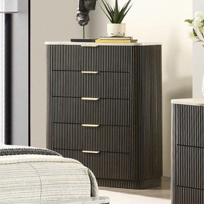 Furniture Of America Lantrisant Contemporary Engineered Wood, Polywood Veneer, Rubberwood Dark Walnut Chest | FM72014DW-C