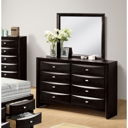 Furniture of America Zosimo Transitional Engineered with Wood Solid with Wood Black Dresser Model FM7210BK-D