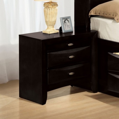 Furniture of America Zosimo Transitional Engineered with Wood Solid with Wood Black Night Stand Model FM7210BK-N
