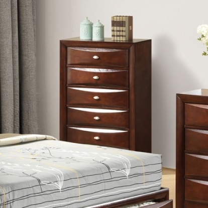 Furniture of America Zosimo Transitional Engineered with Wood Solid with Wood Dark Cherry Chest Model FM7210CH-C