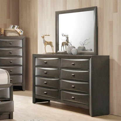 Furniture of America Zosimo Transitional Engineered with Wood Solid with Wood Gray Dresser Model FM7210GY-D