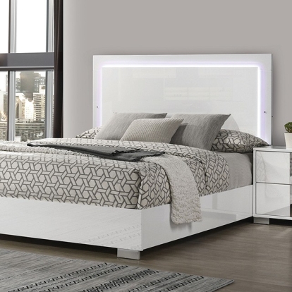 Furniture of America Sinistra Contemporary Engineered with Wood Metal White Bed Model FM7211WH-Queen Bed