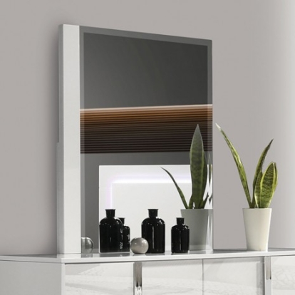 Furniture of America Sinistra Contemporary Engineered with Wood White Mirror Model FM7211WH-M