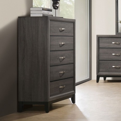 Furniture of America Errico Contemporary Engineered with Wood Paper Veneer Gray Chest Model FM7215GY-C