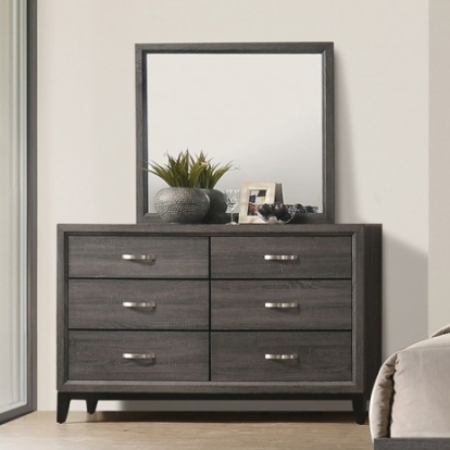 Furniture of America Errico Contemporary Engineered with Wood Paper Veneer Gray Dresser Model FM7215GY-D
