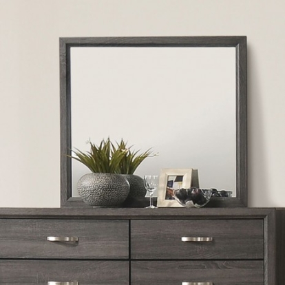 Furniture of America Errico Contemporary Engineered with Wood Paper Veneer Gray Mirror Model FM7215GY-M