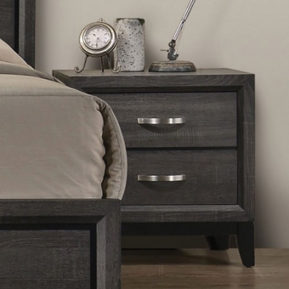 Furniture of America Errico Contemporary Engineered with Wood Paper Veneer Gray Night Stand Model FM7215GY-N