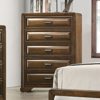 Furniture of America Caerwys Transitional Engineered with Wood Solid with Wood Veneer Brown Chest Model FM7231BR-C