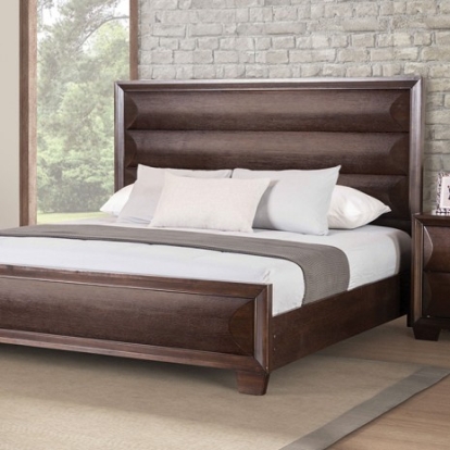 Furniture of America Chemnitz Transitional Solid with Wood Espresso Bed Model FM7399ES-Queen Bed