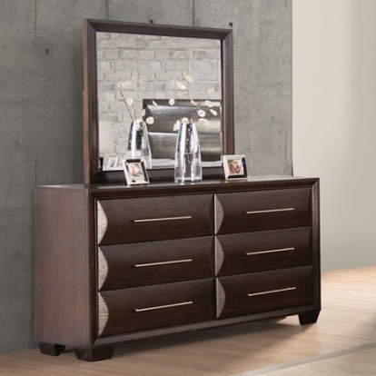 Furniture of America Hinwitz Transitional Solid with Wood Espresso Dresser Model FM7399ES-D