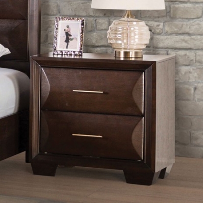 Furniture of America Hinwitz Transitional Solid with Wood Espresso Night Stand Model FM7399ES-N