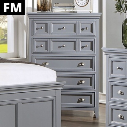 Furniture of America Castlile Transitional Solid with Wood Gray Chest Model FM7413GY-C