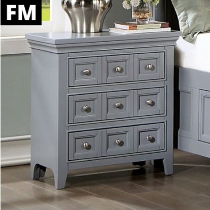 Furniture Of America Castlile Transitional Solid Wood, Others Gray Night Stand | FM7413GY-N