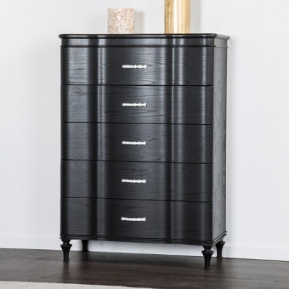 Furniture of America Melodi Parc Glam Solid with Wood Black Chest Model FM7416BK-C