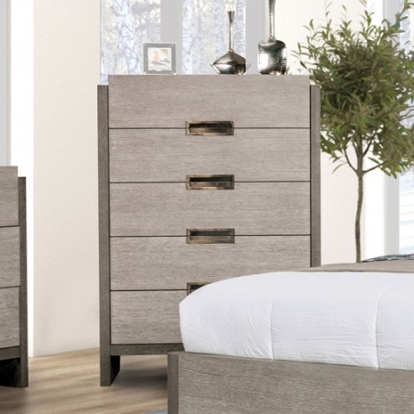Furniture of America Gristalt Contemporary Engineered with Wood Solid with Wood Stone Gray Chest ( with Felt Line) Model FM7597GY-C