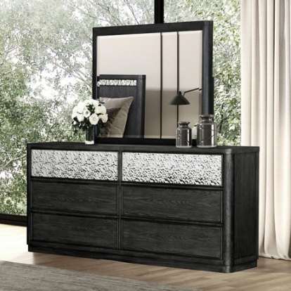 Furniture of America Sterling West Modern Contemporary Engineered with Wood Oak Veneer Solid Rubberwood Ash Gray Dresser Model FM79001ES-D