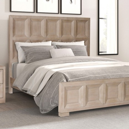 Furniture of America Hatton Cross Modern Classic Engineered with Wood Solid Rubberwood White Oak Veneer Tawny Bed Model FM79011NT-Queen Bed